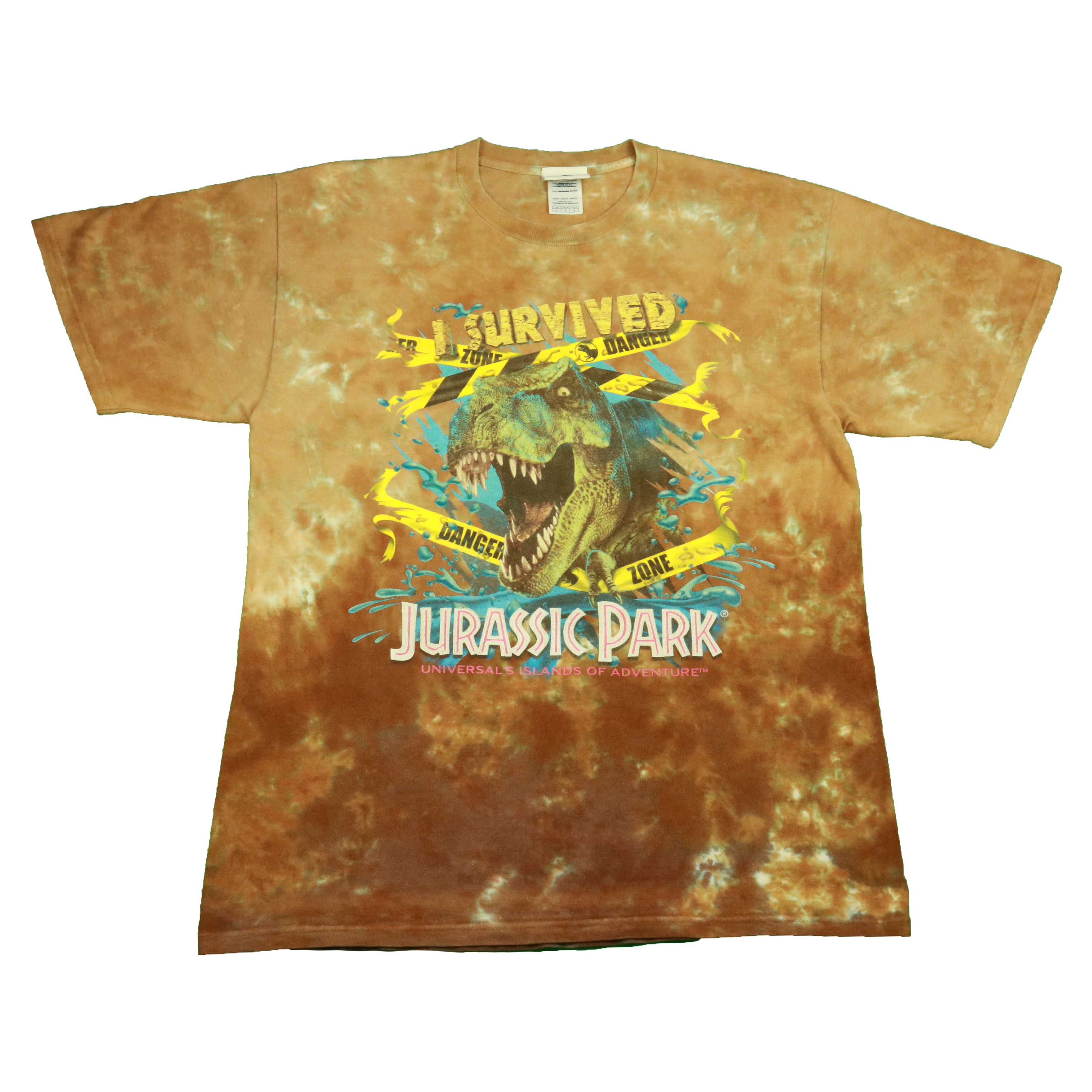 I Survived Jurassic Park Green Tie Dye T Shirt