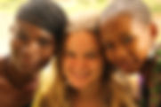 three volunteers at Montessori Kindergarten