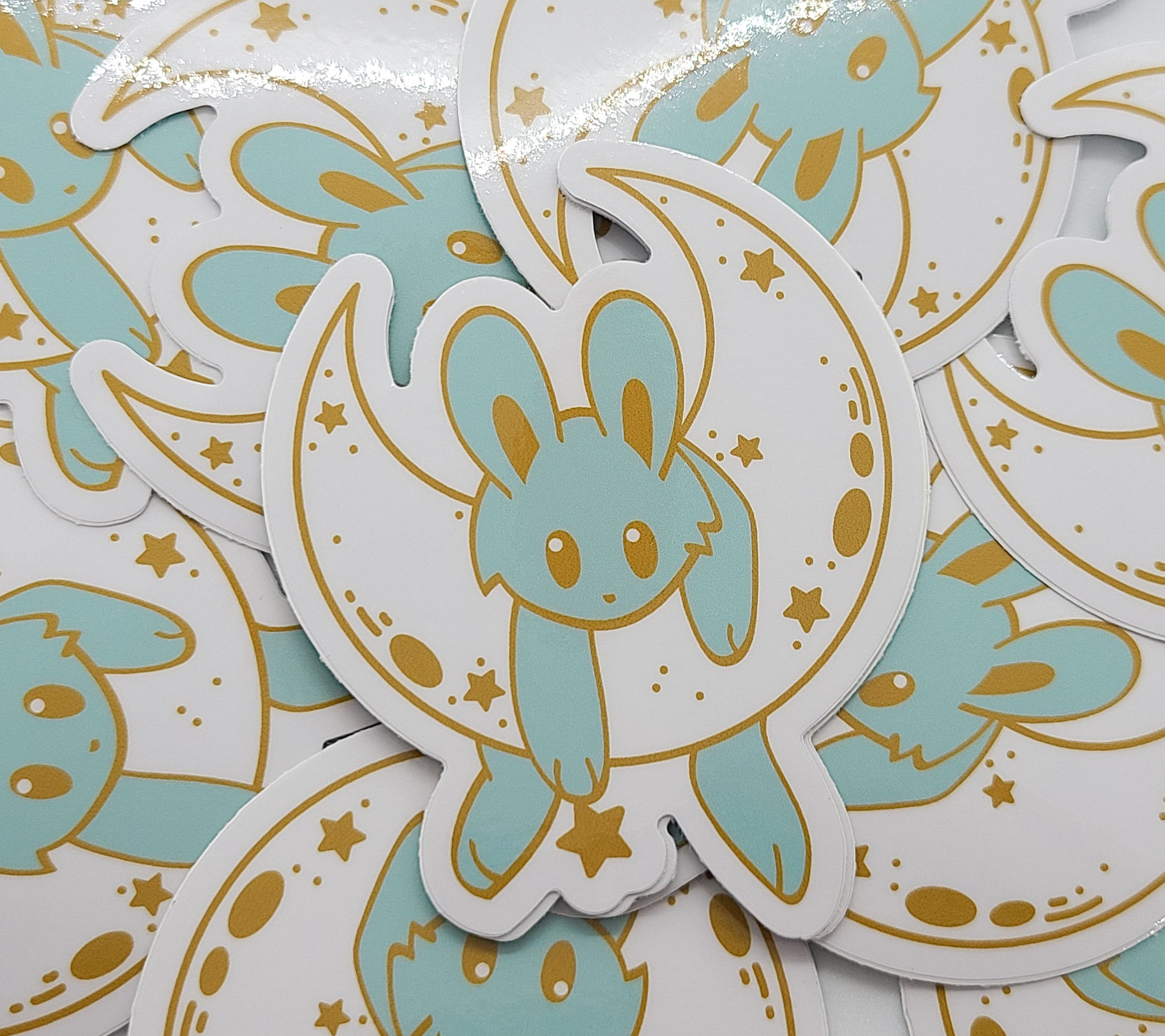 Moon Bunny Vinyl Sticker