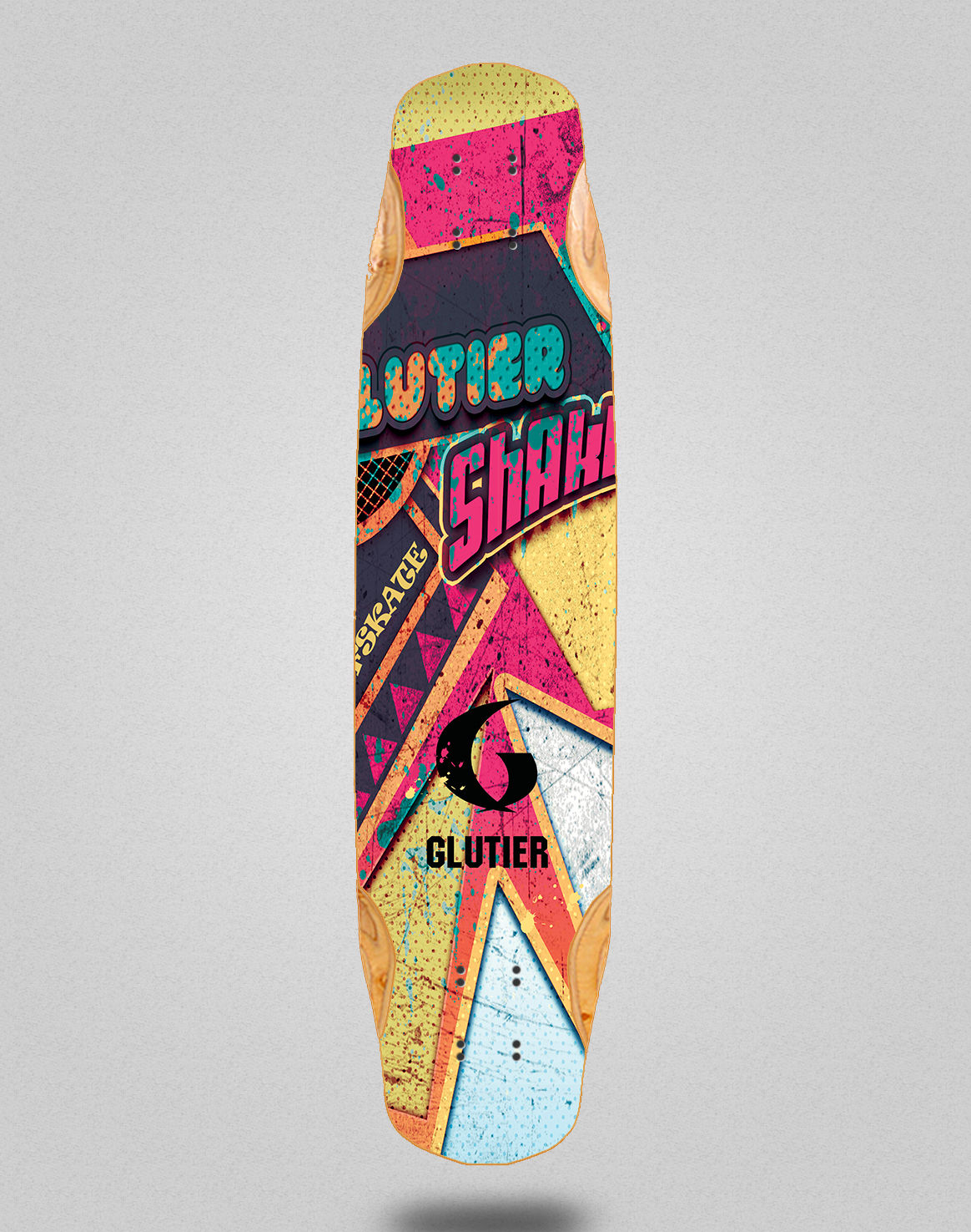 Glutier Pop shake longboard deck 38x8.45