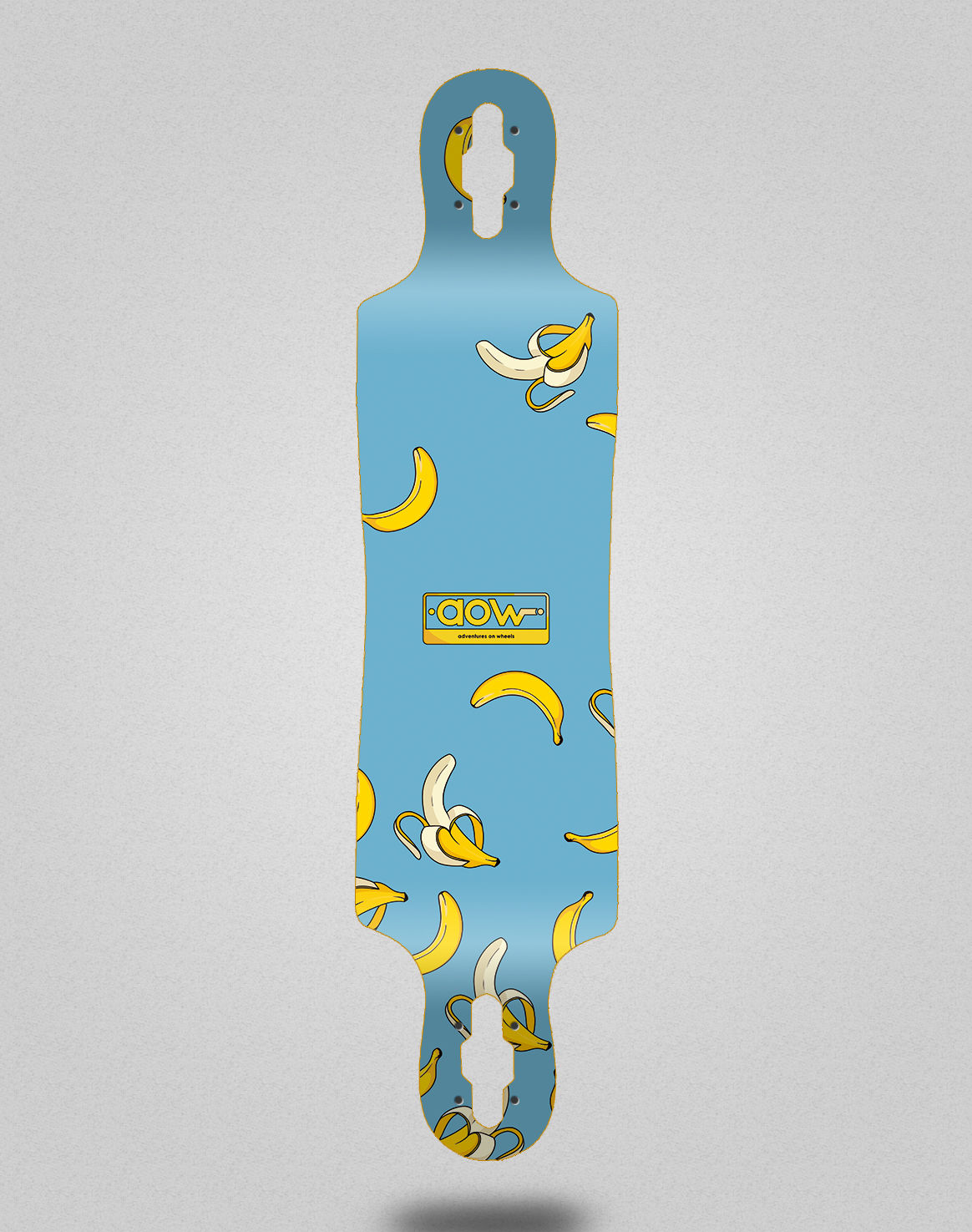 Aow Banana blue longboard deck 40x9