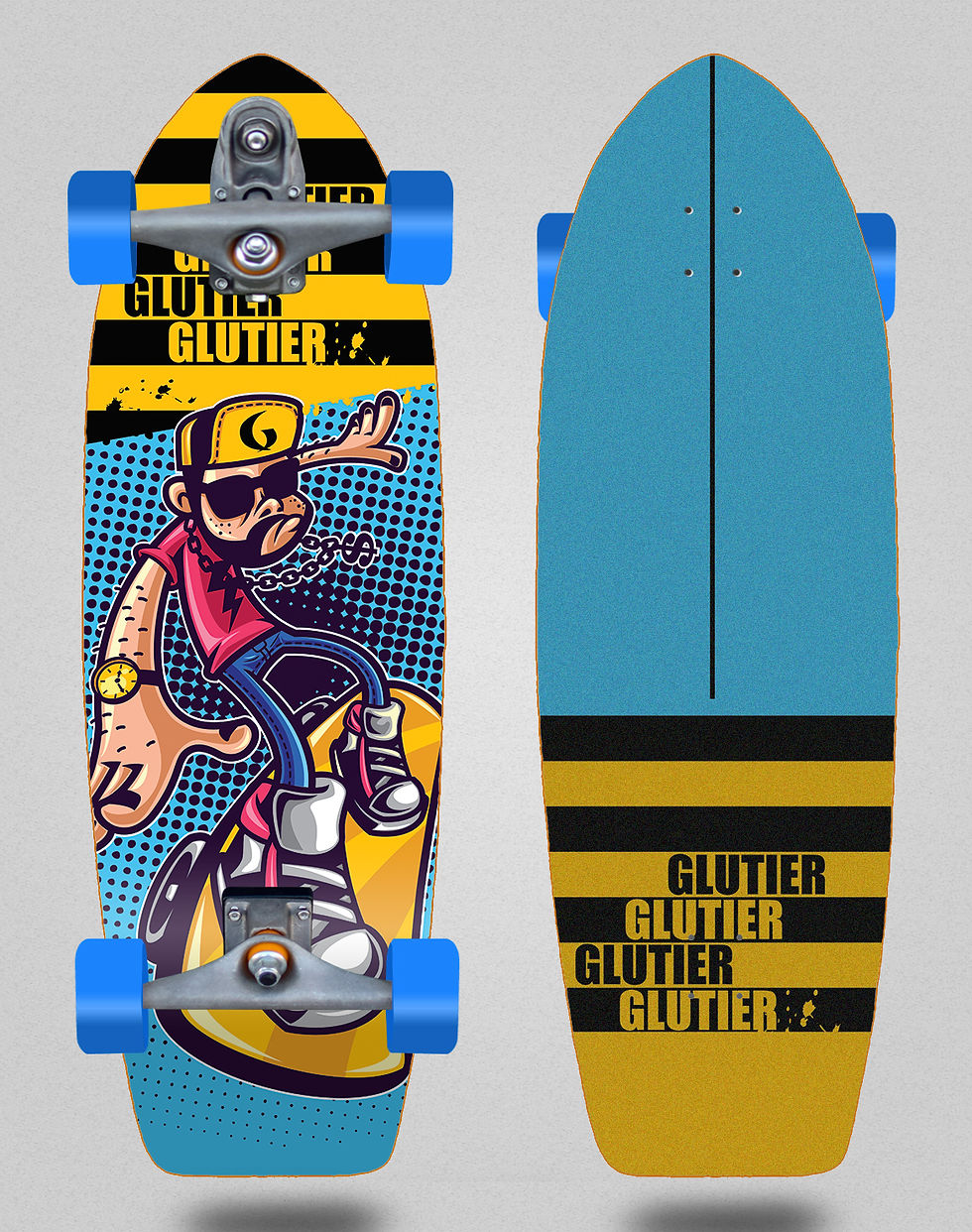 Thumbnail: Glutier surfskate T12 trucks : John Drugs 30 Fat fail