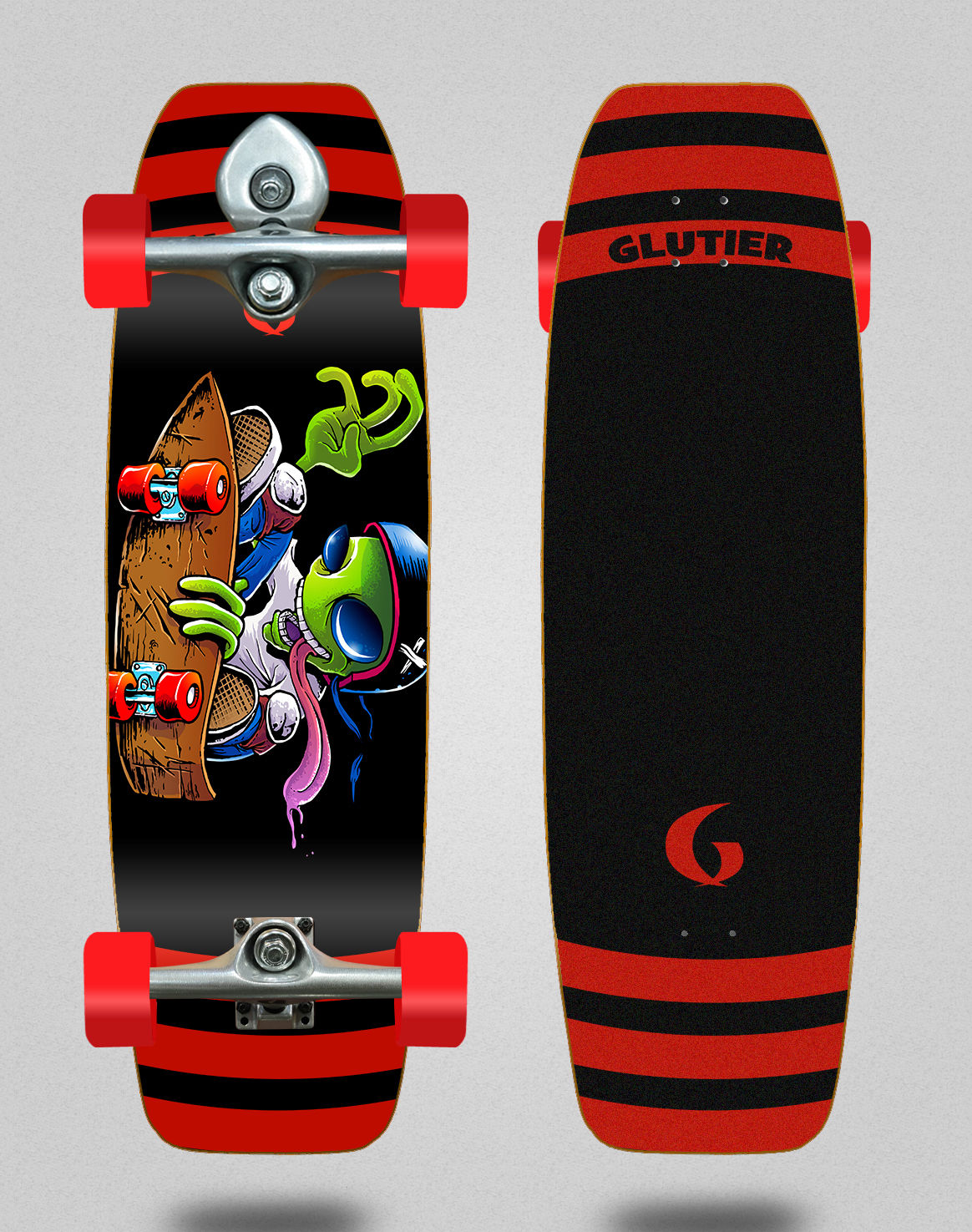 Glutier surfskate BURI trucks - Chentrail 32 tail nose