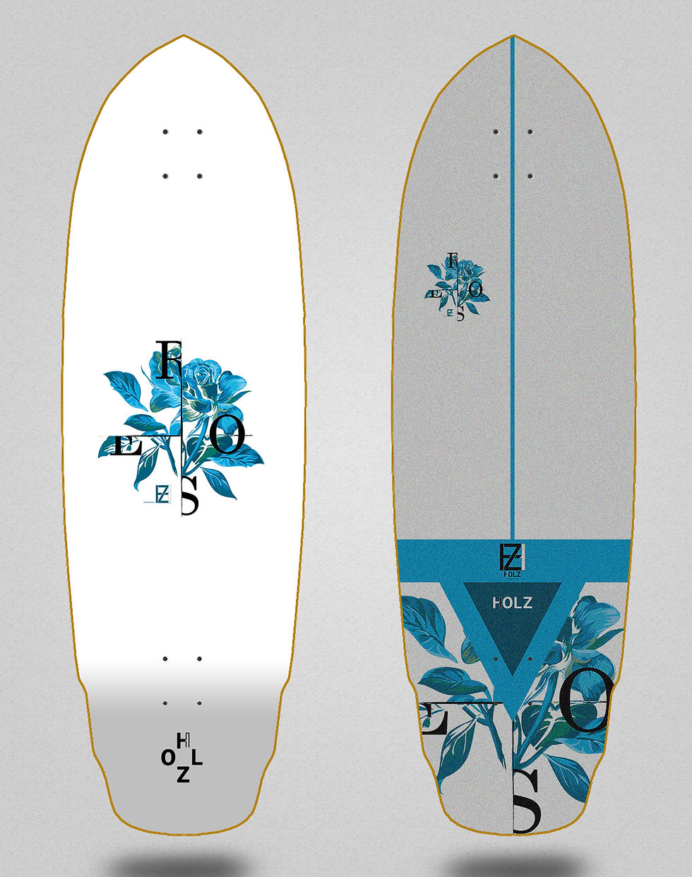 Miniatura: Holz surfskate deck - Rose white 32 special