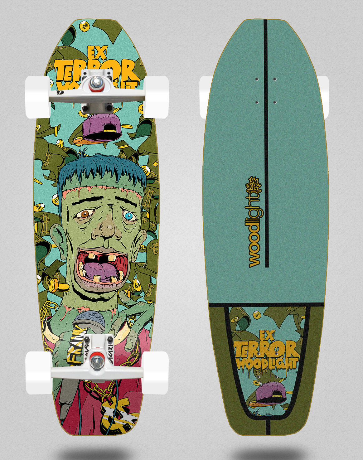 Wood light surfskate SGI trucks - Ex Terror Frankie 31,5