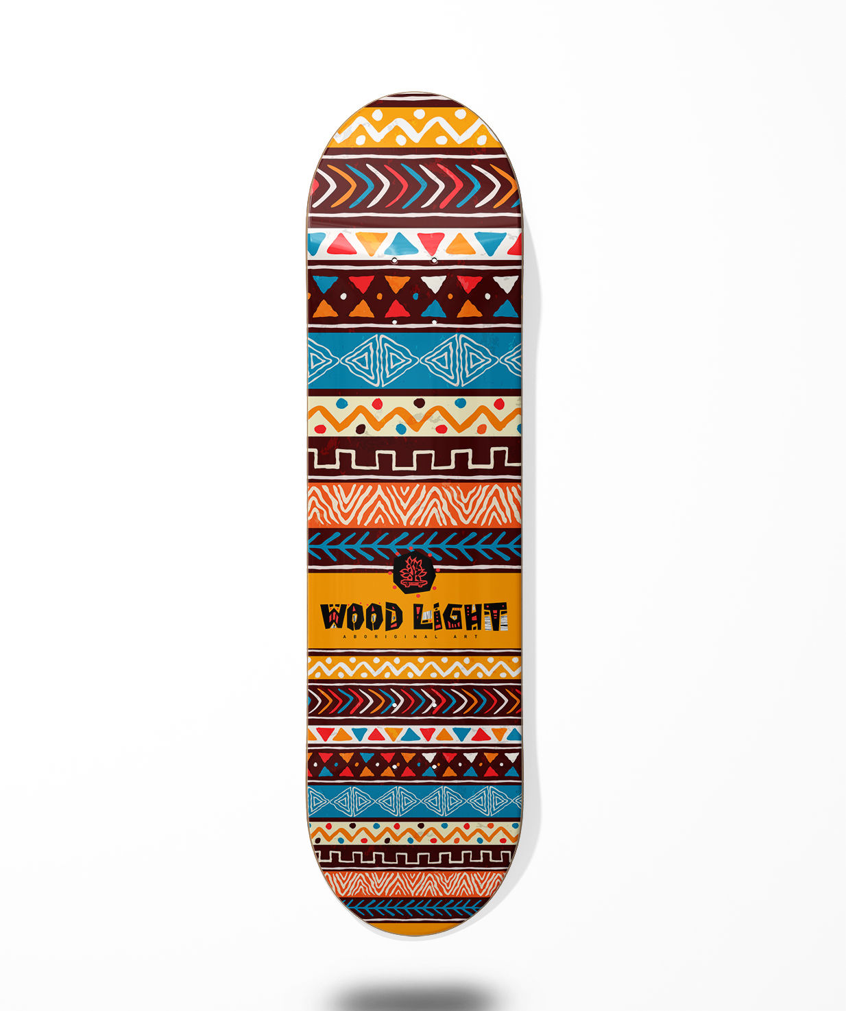 Wood light skate deck Aborigal inca