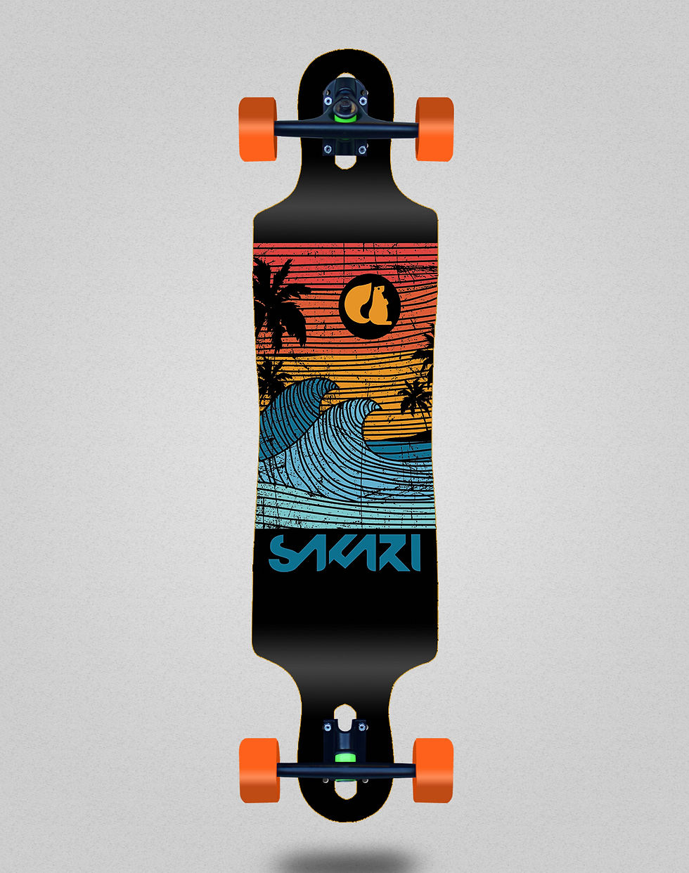 Thumbnail: Sakari Cali dream orange longboard complete 40x9