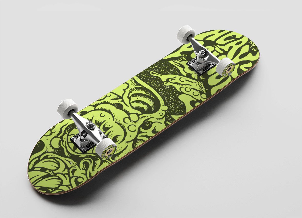 Heavy Poison skate complete Monster Fluor