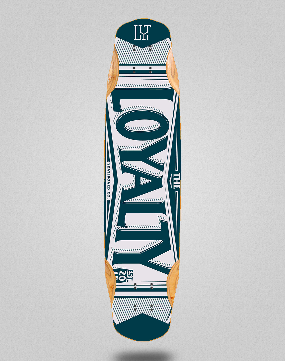 Loyalty Label navy longboard deck 38x8.45