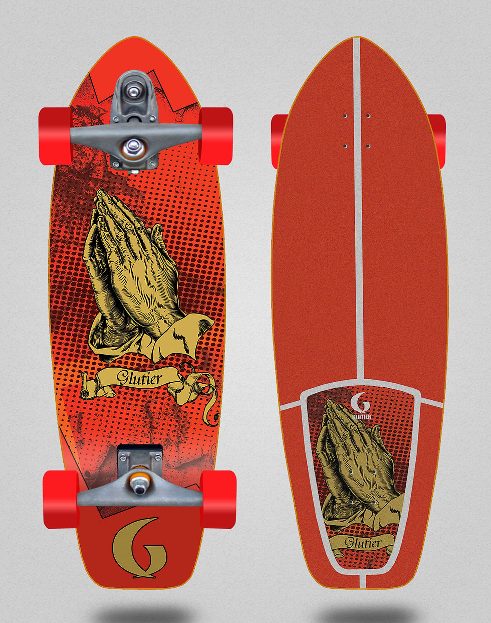 Thumbnail: Glutier surfskate : Miracle red 31