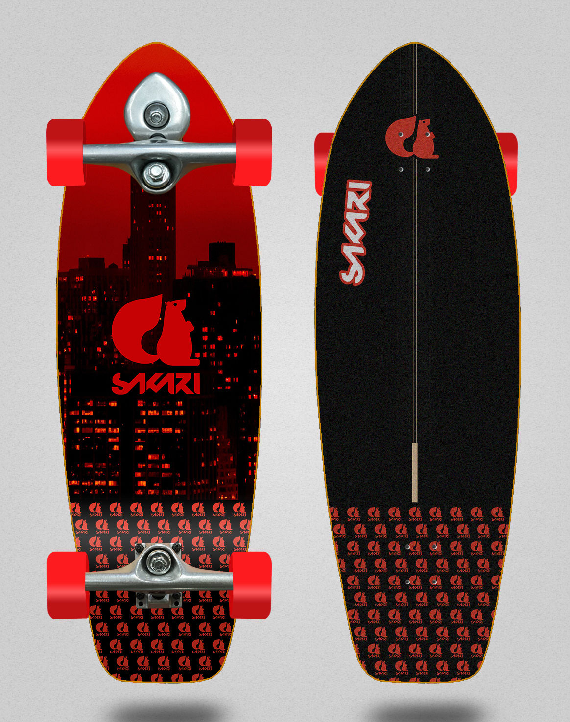 Sakari surfskate BURI trucks - City red 31
