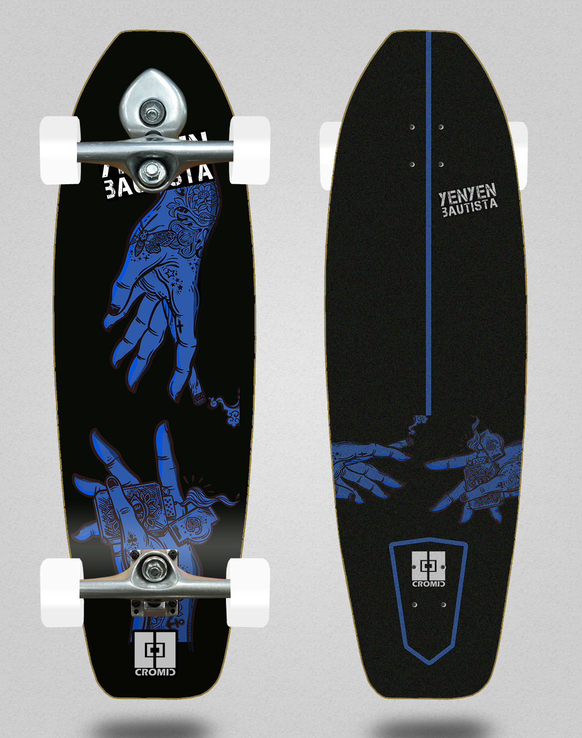 Cromic surfskate BURI trucks - Yenyen hands black blue 31,5
