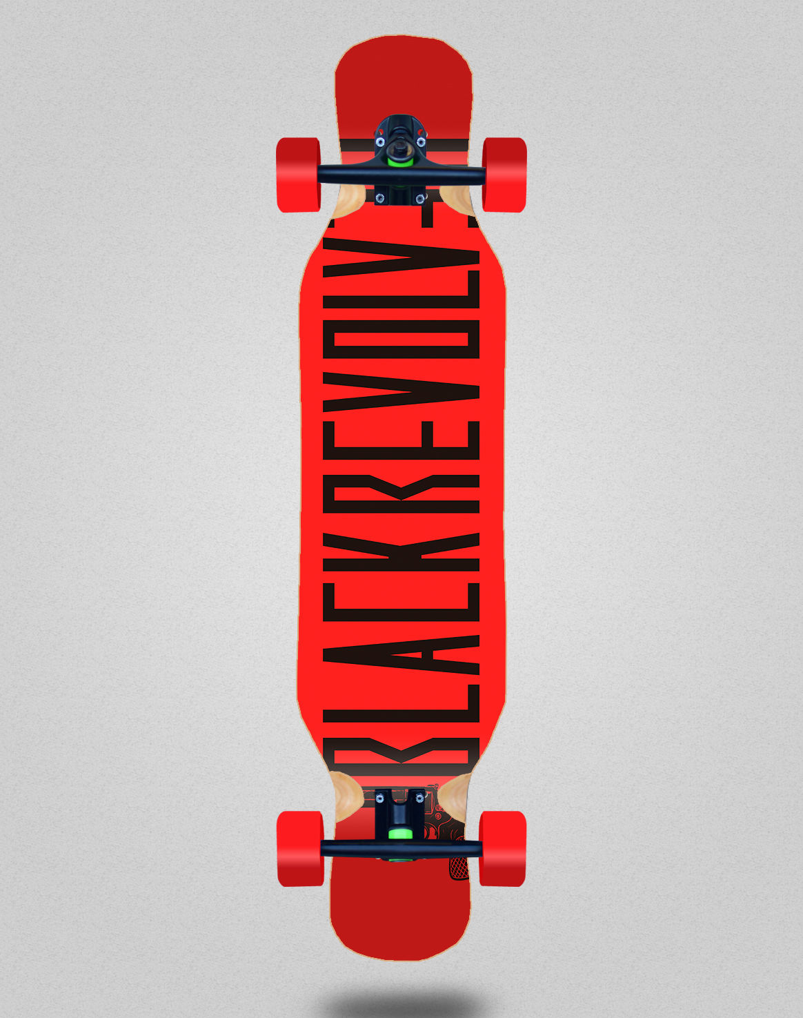Black Revolver Color red longboard complete 46x10
