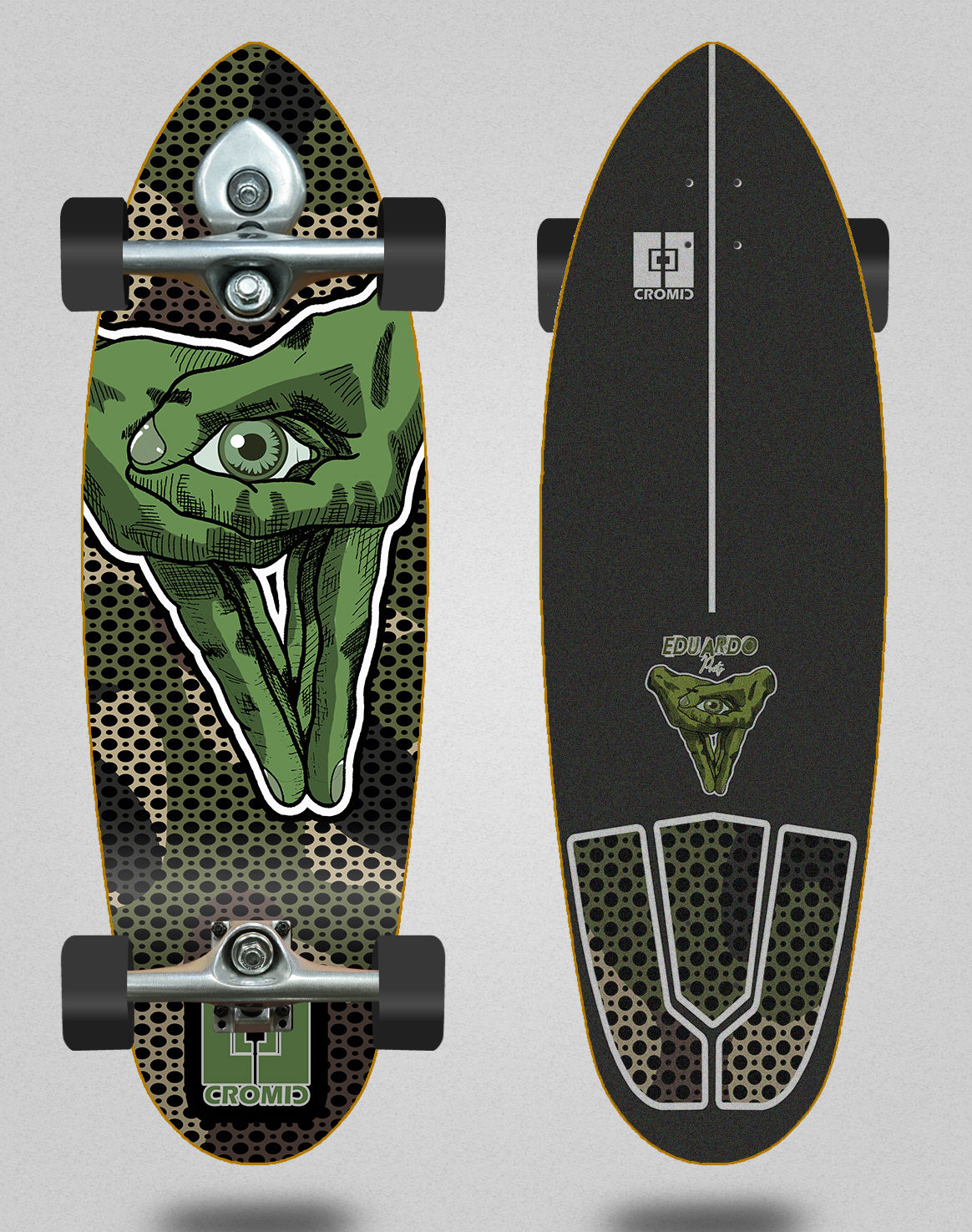 Cromic surfskate BURI trucks - Eduardo Prieto Stamp camo 32.5