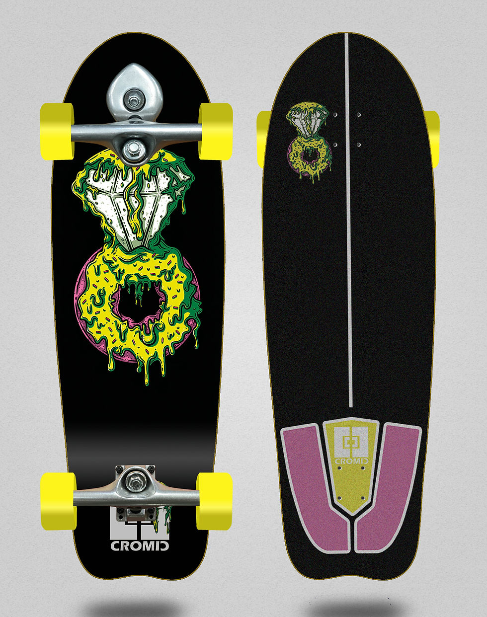 Miniatura: Cromic surfskate BURI trucks - Donat yellow 31 fish
