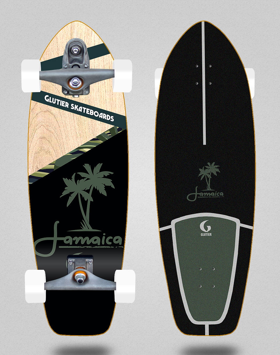 Thumbnail: Glutier surfskate T12 trucks : Jamaica wood 31