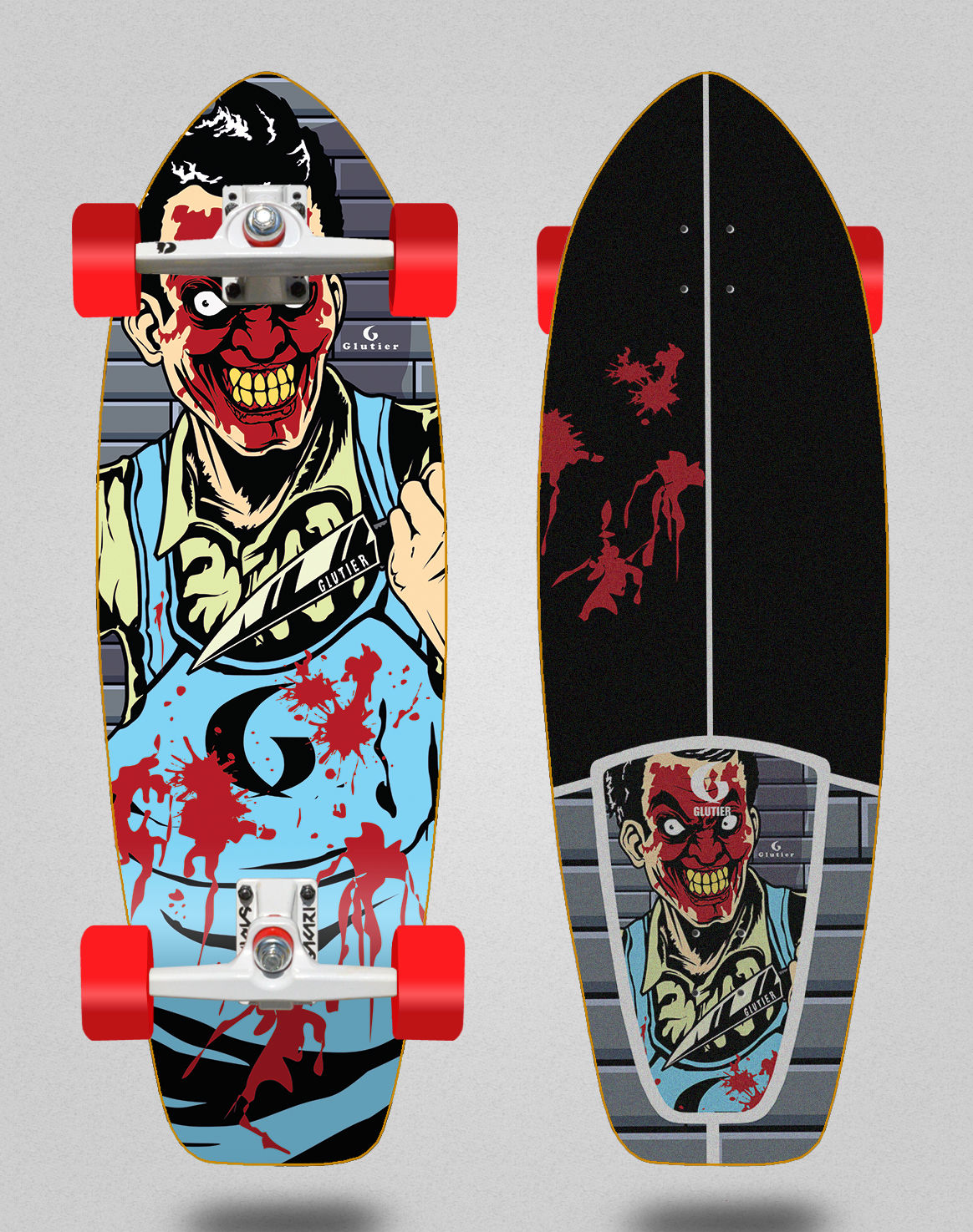 Glutier surfskate - Chicote 31 SGI trucks