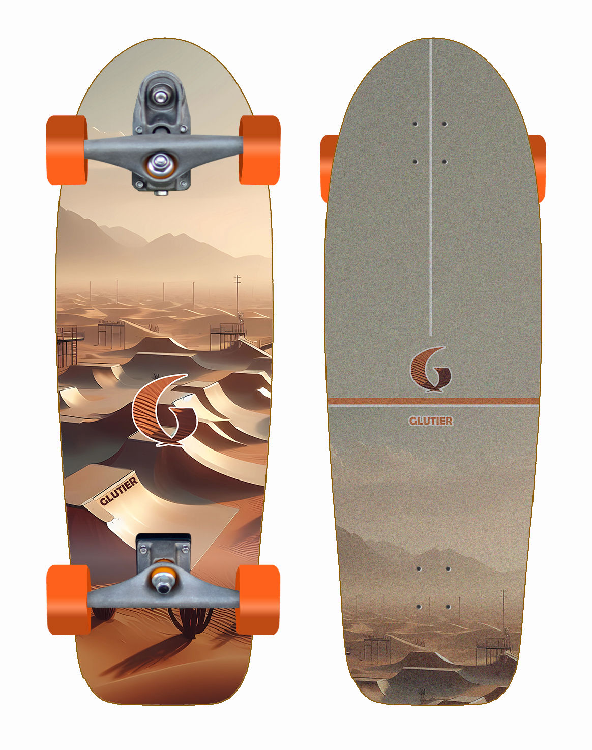 Glutier surfskate T12 trucks - Desert Ferine 30,5