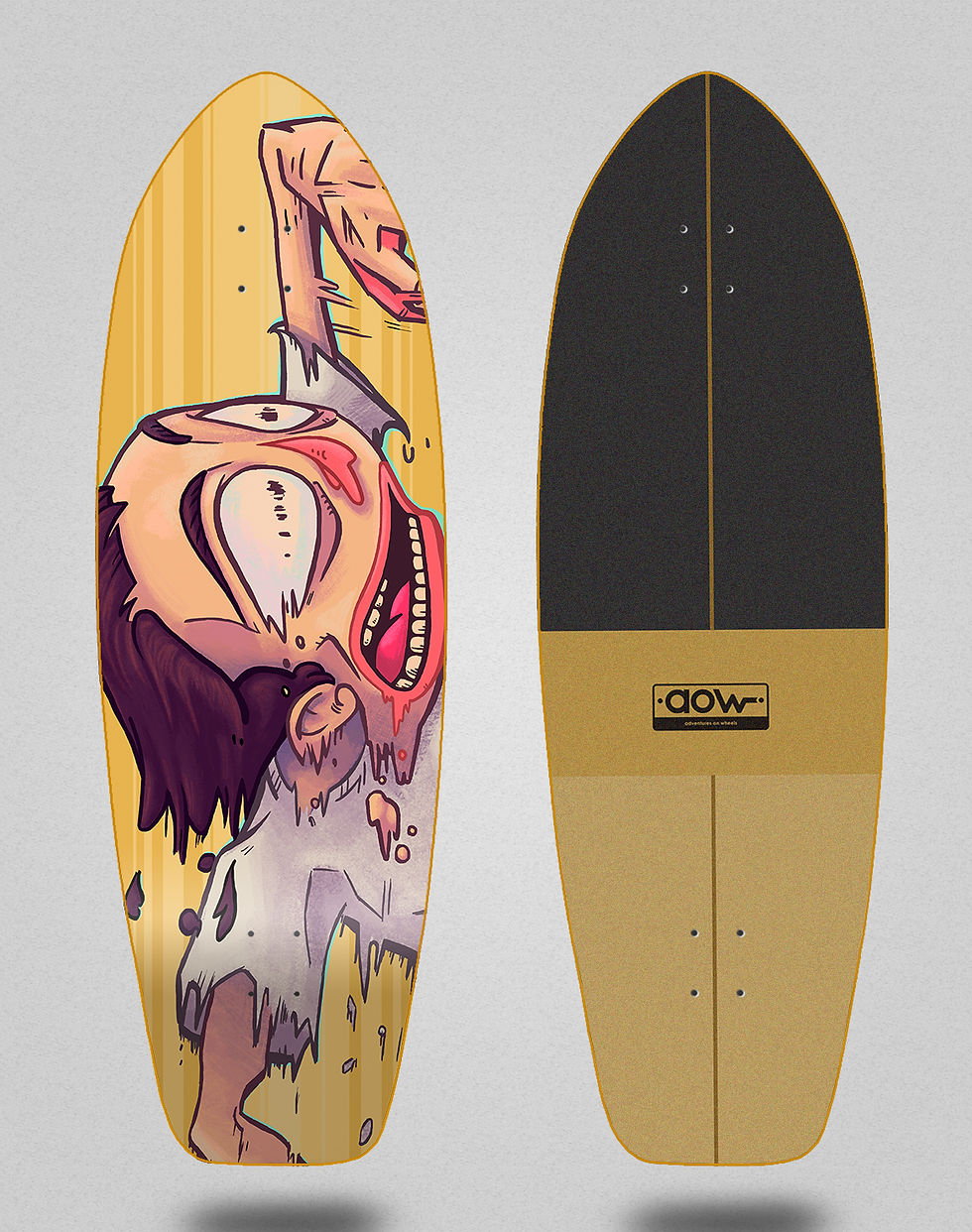 Miniatura: Aow surfskate deck Fastskate yellow 31