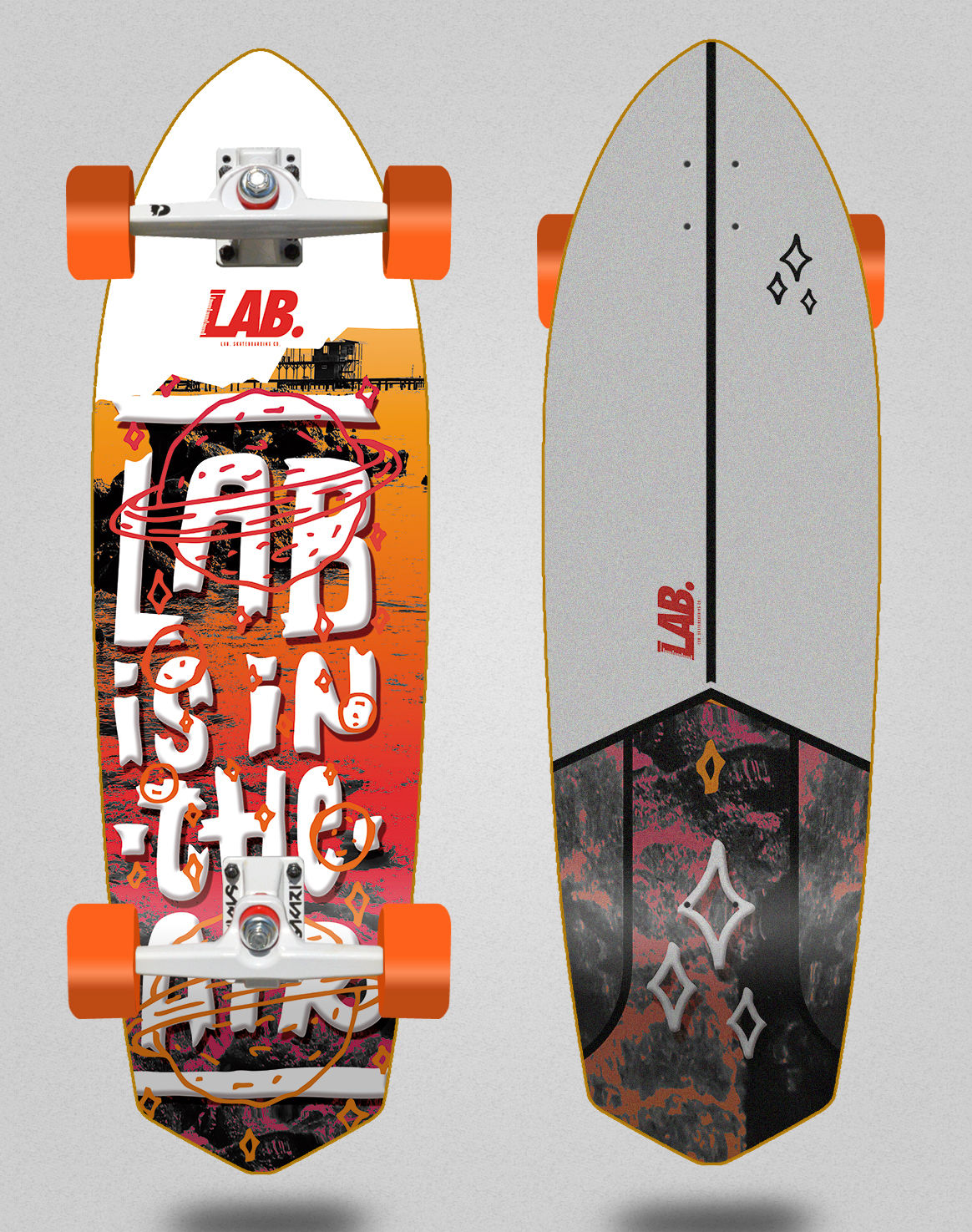 Lab surfskate SGI trucks Lab is in the air 33