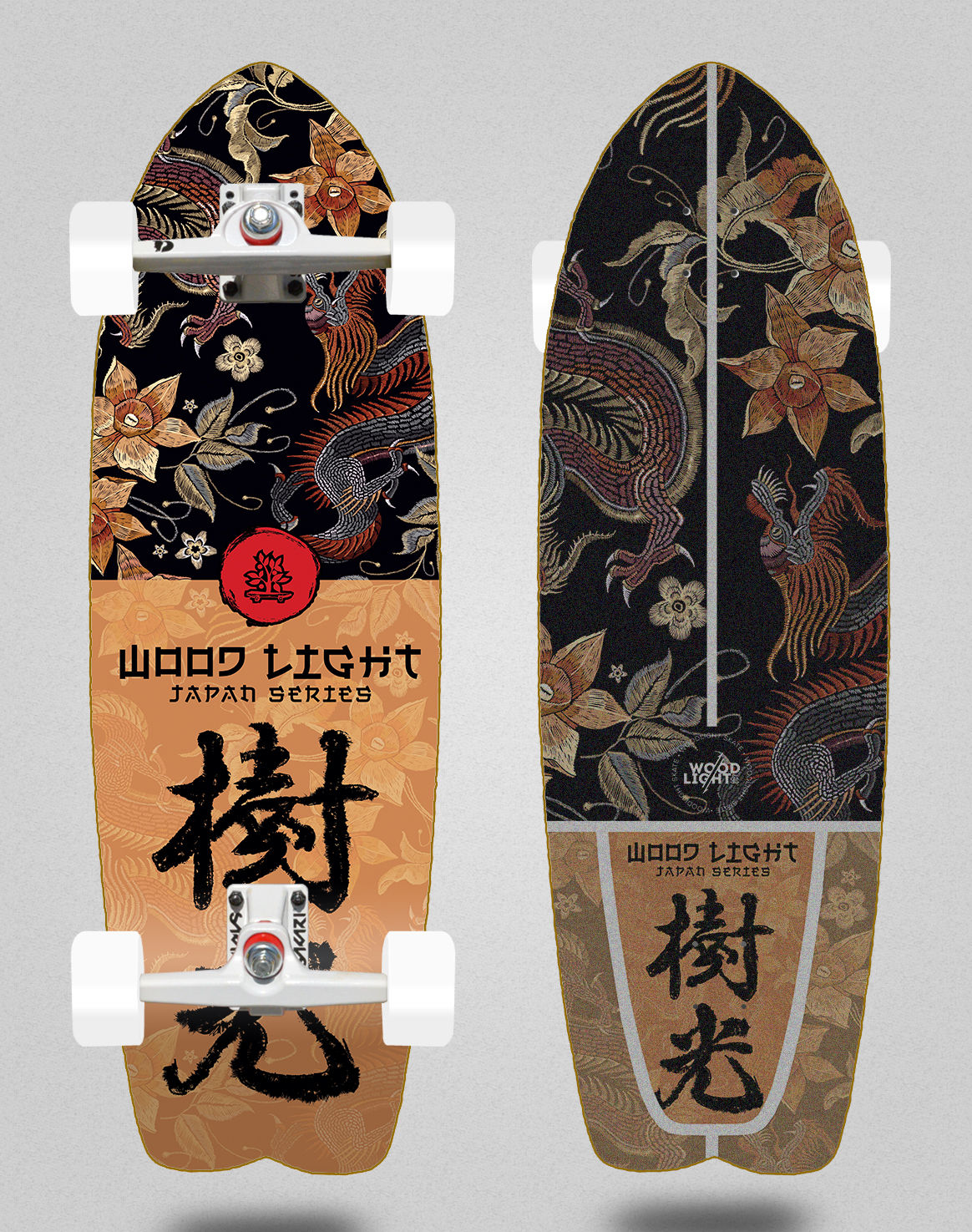 Wood light surfskate SGI trucks Japan series Furia 29 fish