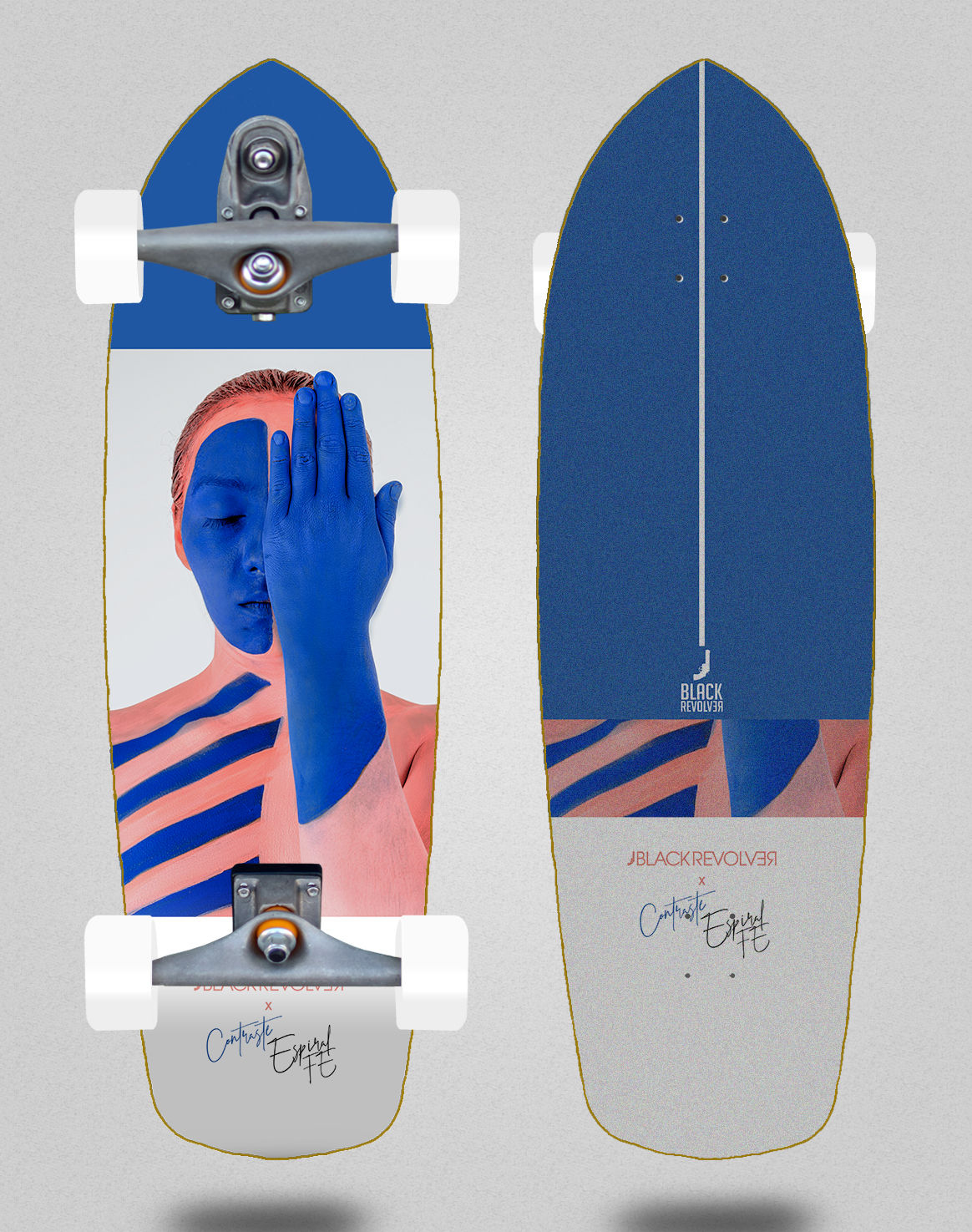 Black Revolver surfskate T12 trucks Límite 34