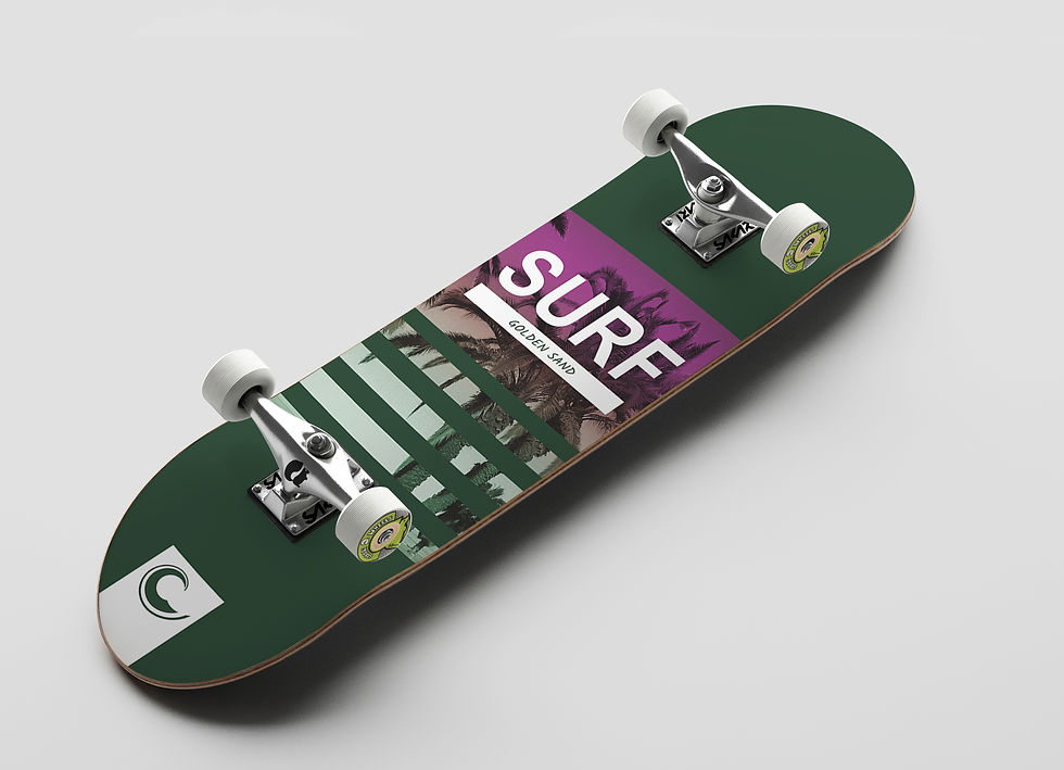 Thumbnail: Golden Sand Surf Spot green skate complete