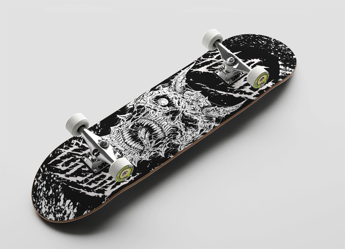 Heavy Poison skate complete Skull Demon Dark