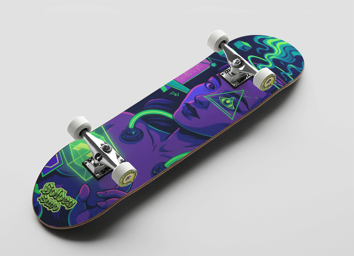 Golden Sand Exos skate complete