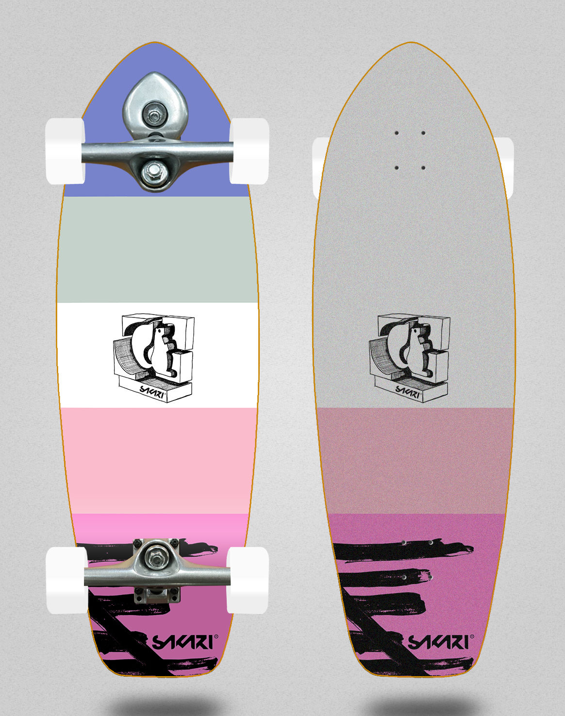 Sakari surfskate BURI trucks - Cream 31