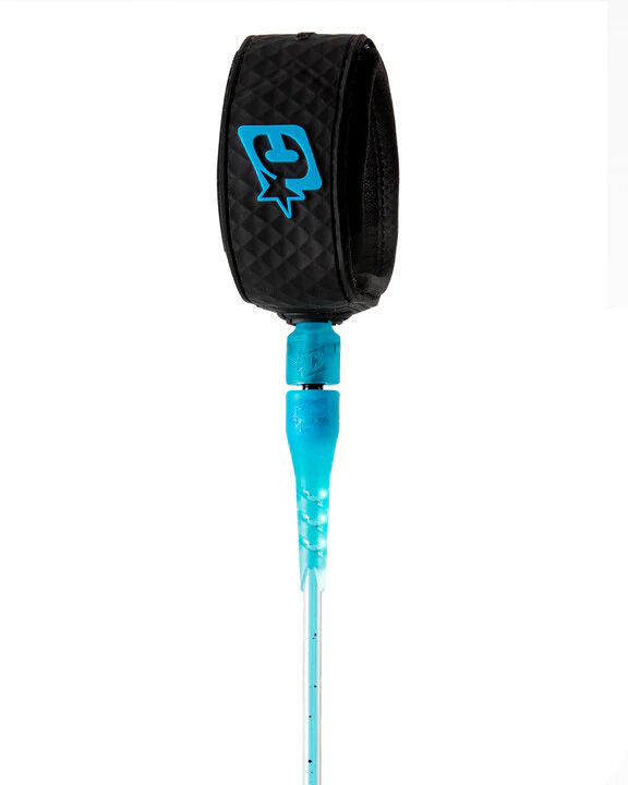 Thumbnail: Creatures surf leash - Reliance Comp Cyan speckle black 6ft 6mm