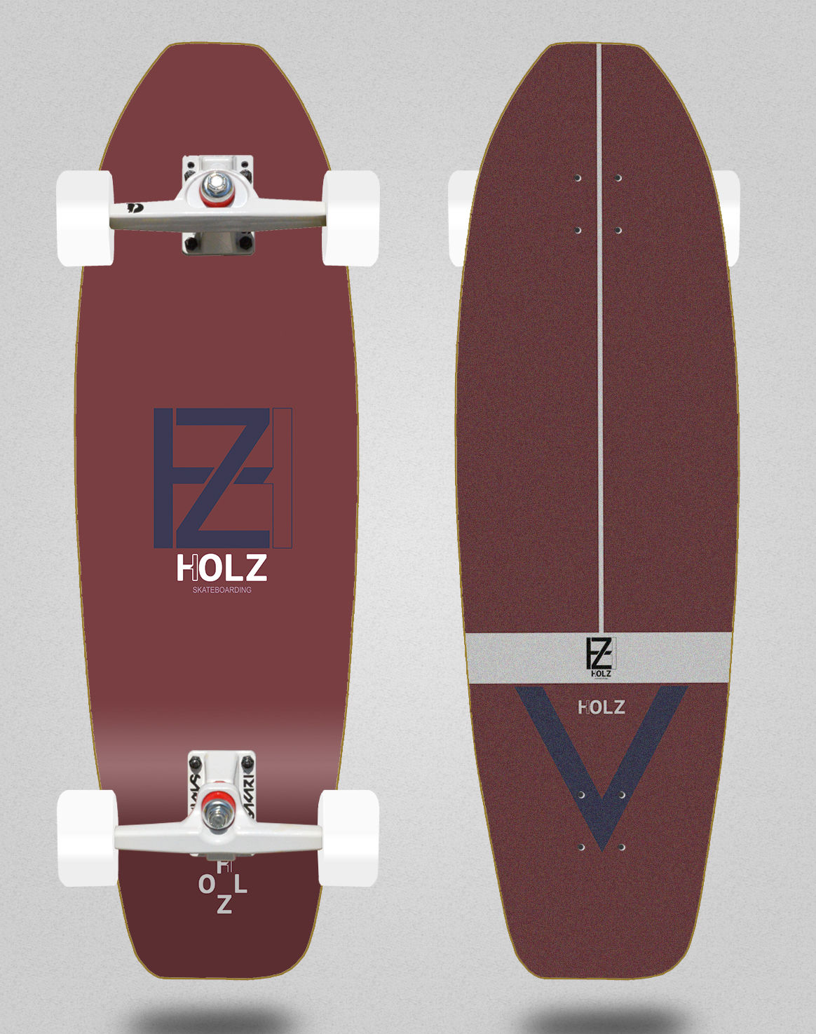 Holz surfskate SGI trucks Basic blood blue 31.5
