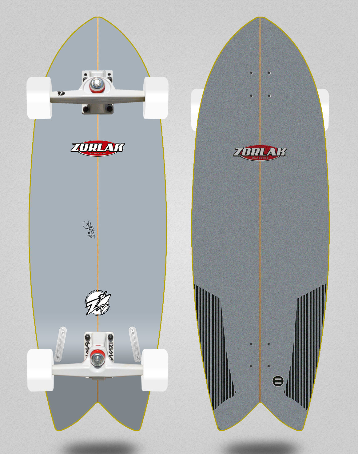 Zorlak surfskate SGI trucks - Level 32 fish