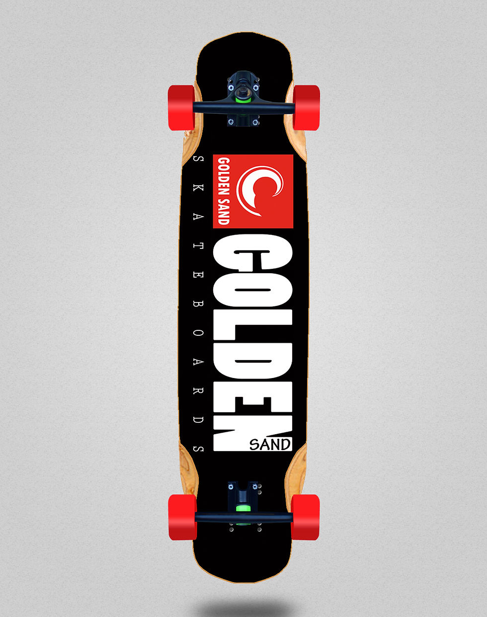 Thumbnail: Golden Sand Icon black red longboard complete 38x8.45