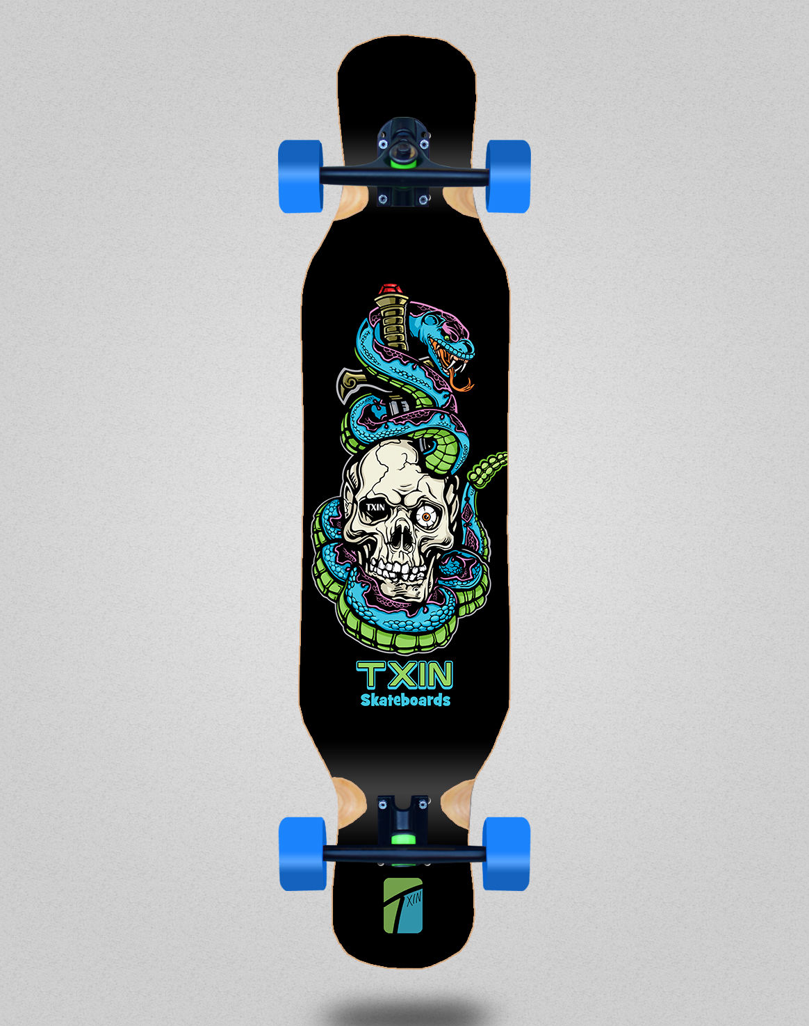 Txin Blue snake longboard complete 46x10