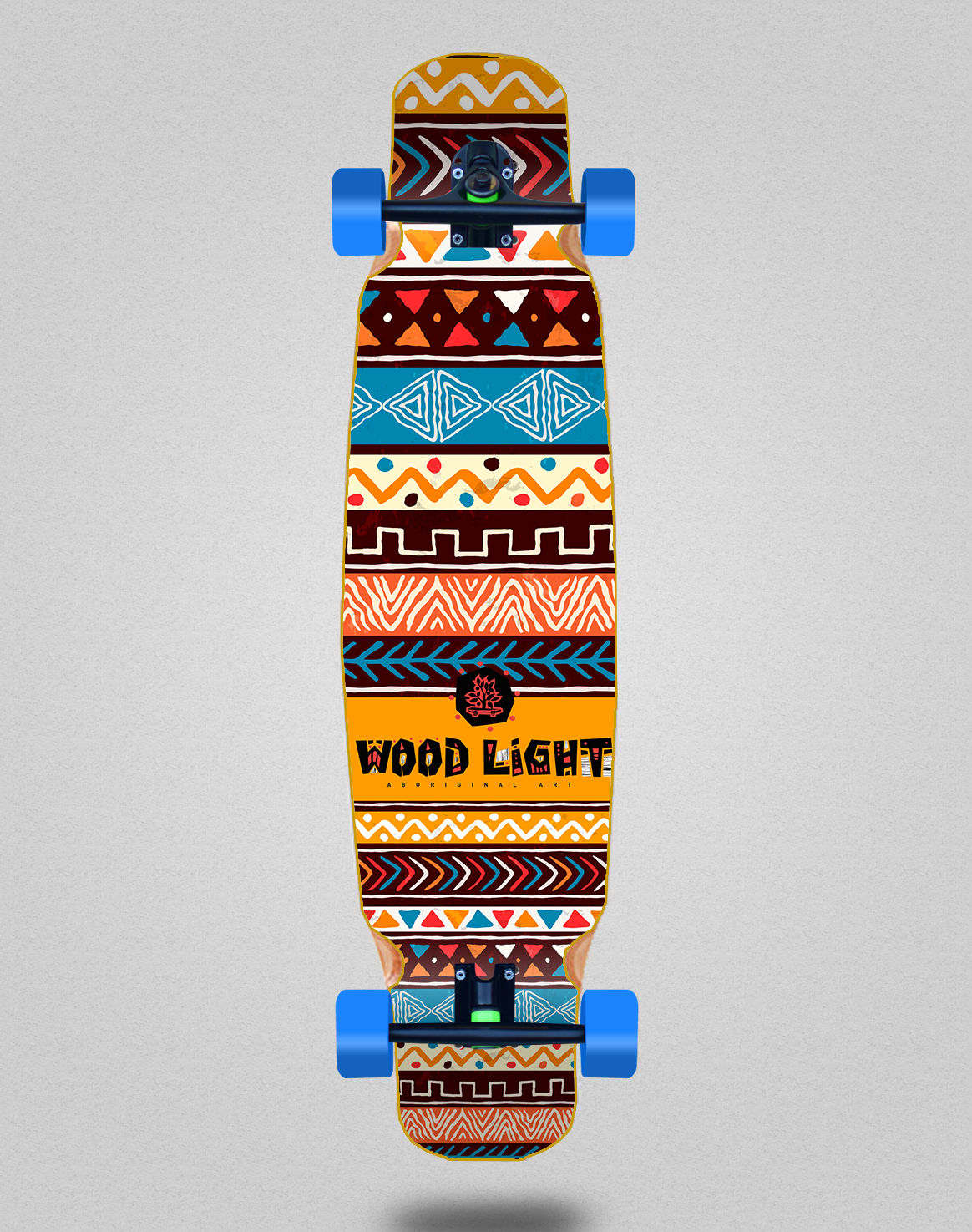 Wood light Aborigal Inca longboard bamboo dance complete 46x9