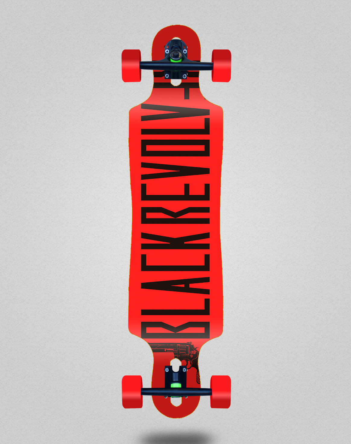 Black Revolver Color red longboard complete 40x9