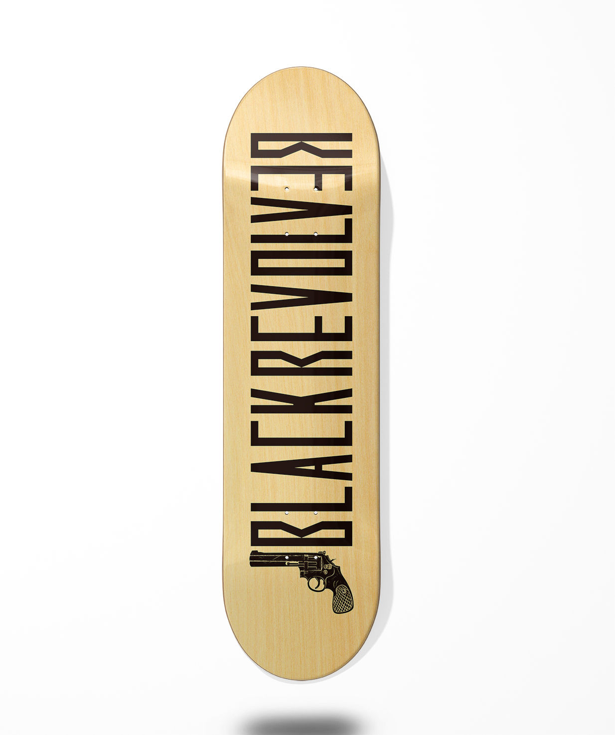 Black Revolver skate deck Color wood