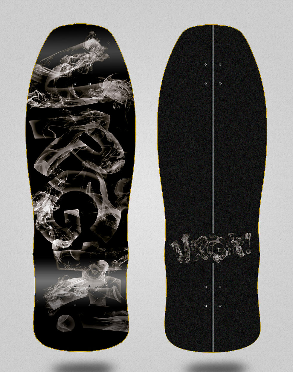 Miniatura: Urgh surfskate deck - Smoke black well 9.625x29.75