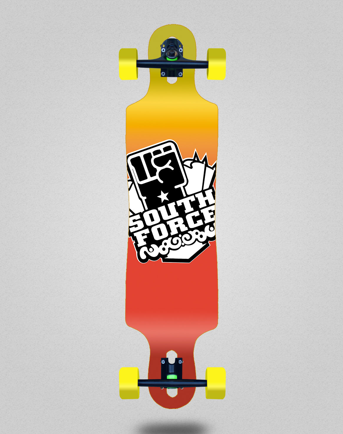 South force Logo fire longboard complete 40x9