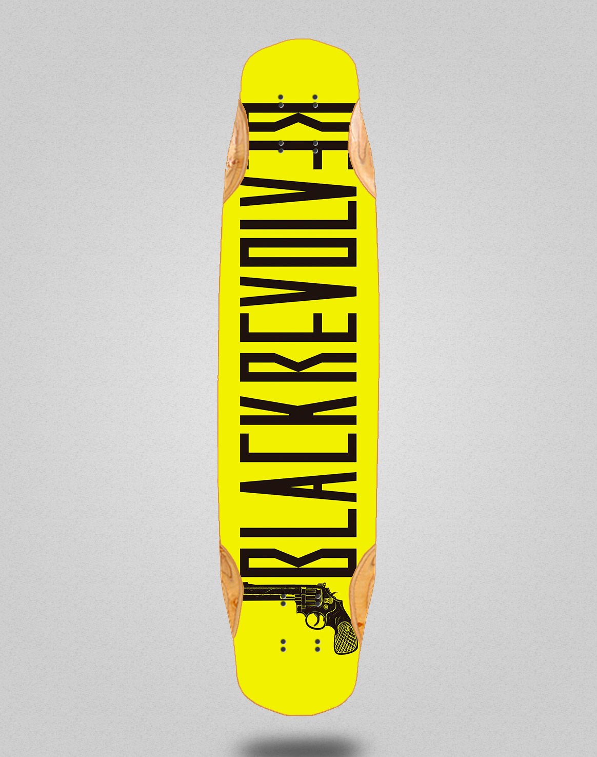 Black Revolver Color yellow longboard deck 38x8.45