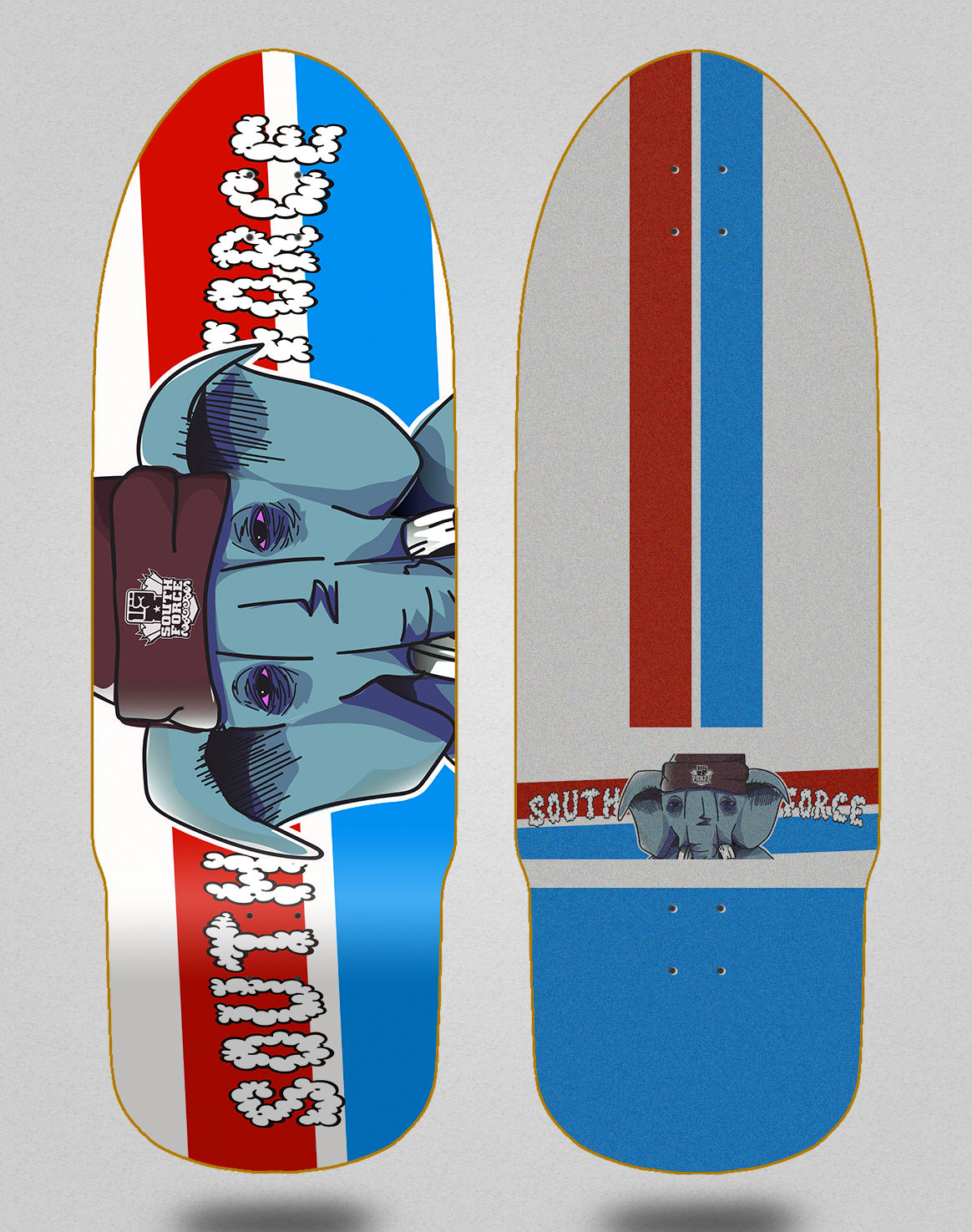 South force surfskate deck - Clouds Jordan 32 Bullet