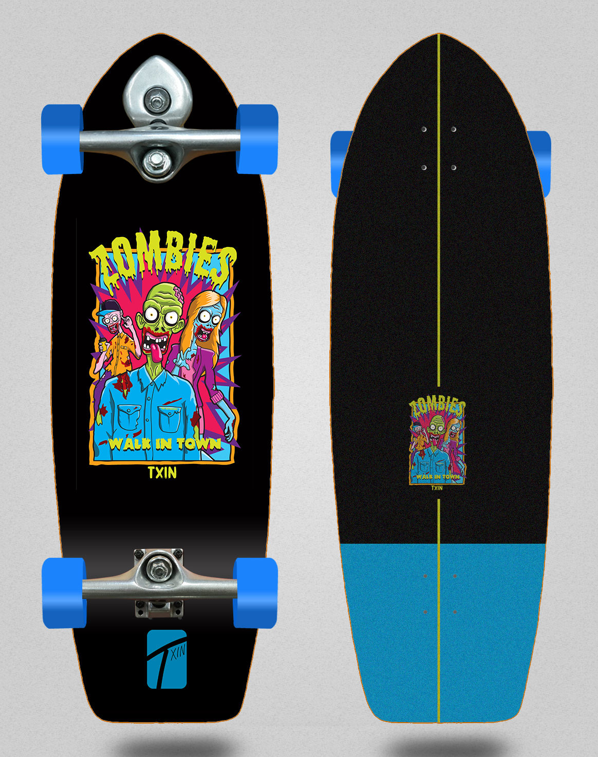 Txin surfskate BURI trucks - Zombie Town 30 fat tail