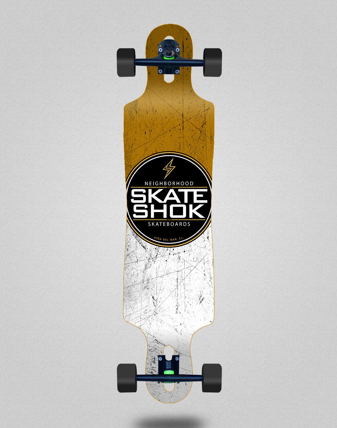 Skate Shok Logo beer longboard complete 40x9