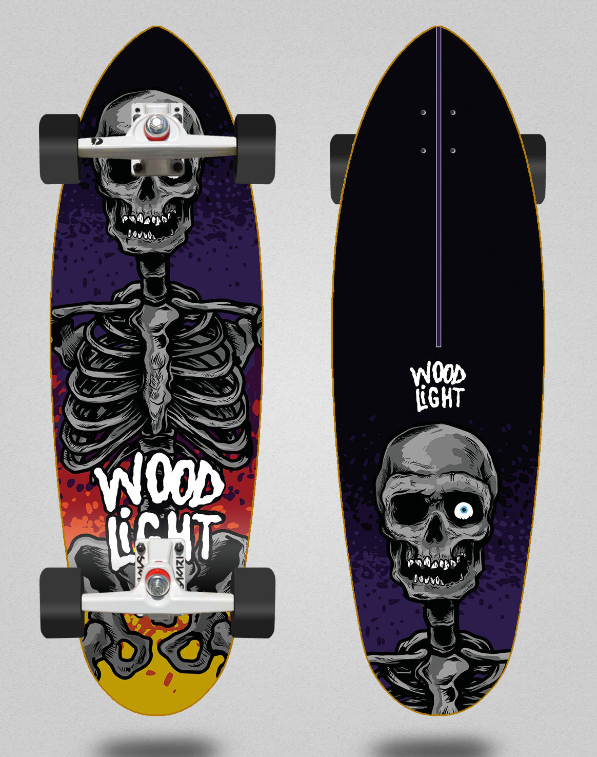 Wood light surfskate SGI trucks - Blow up Last Survivor 32,5