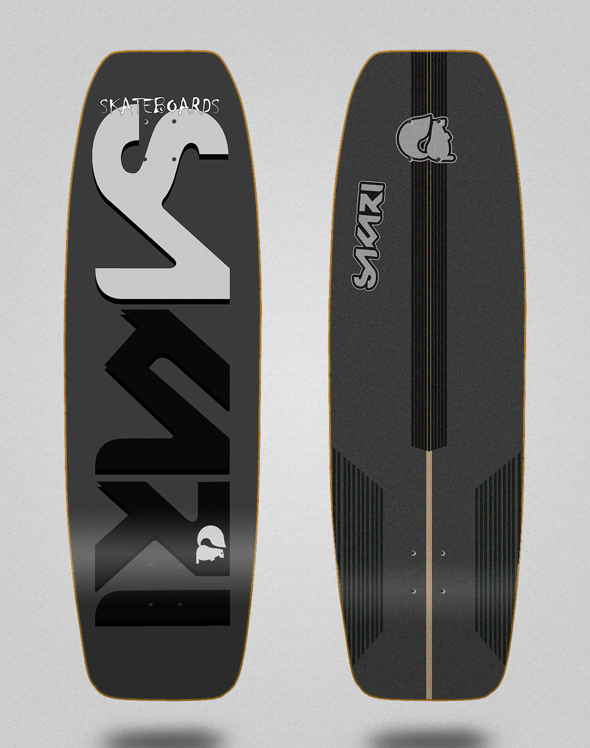 Sakari deck - Logo grey black 31.5