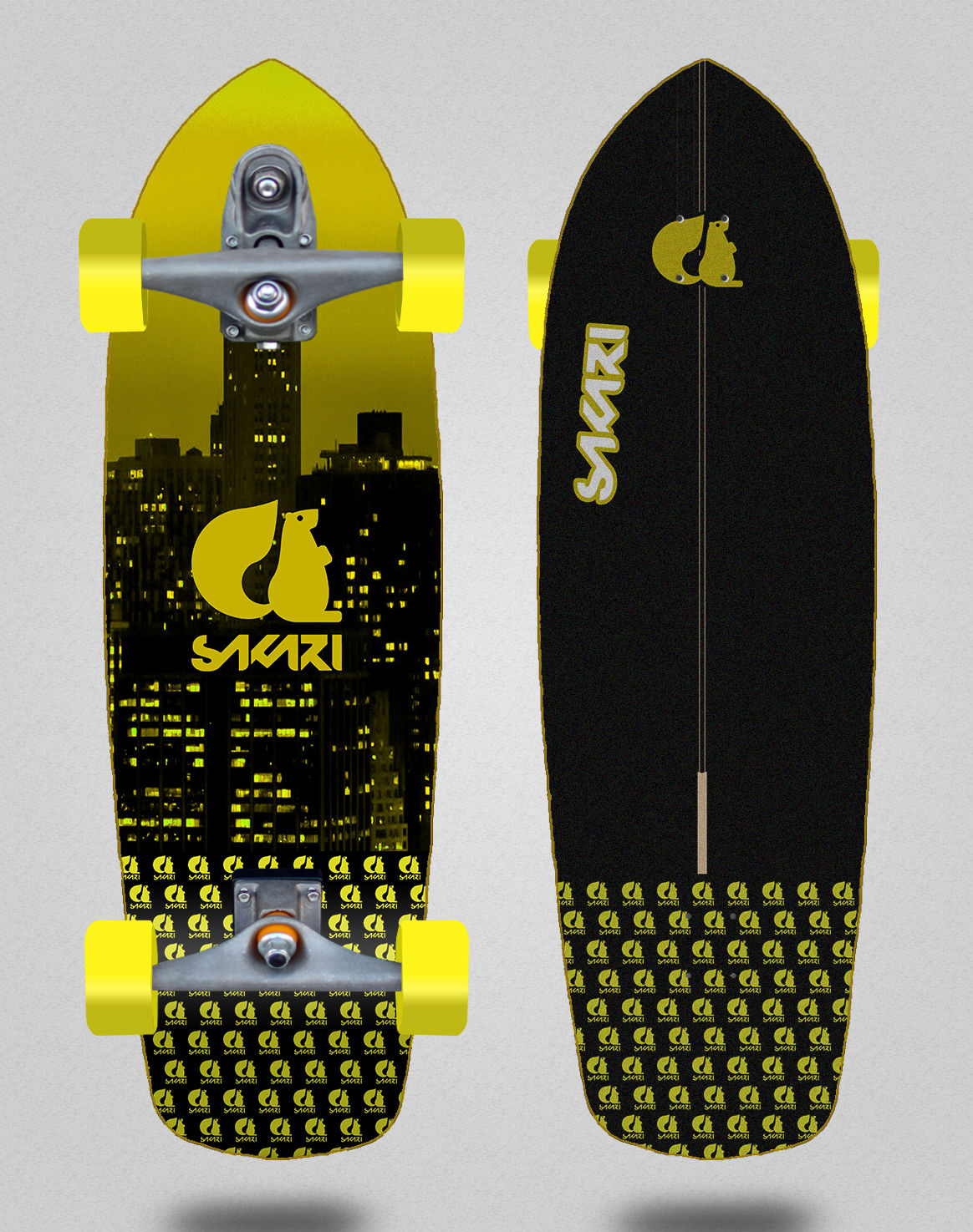 Sakari surfskate T12 - City yellow 34