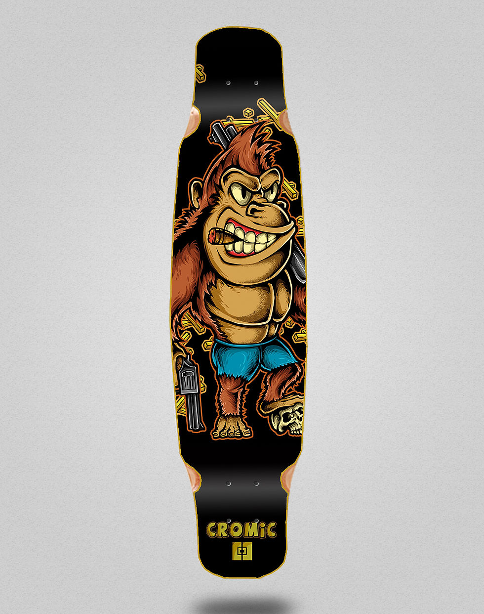 Thumbnail: Cromic Donkey crazy food longboard deck dance mix bamboo 46x9