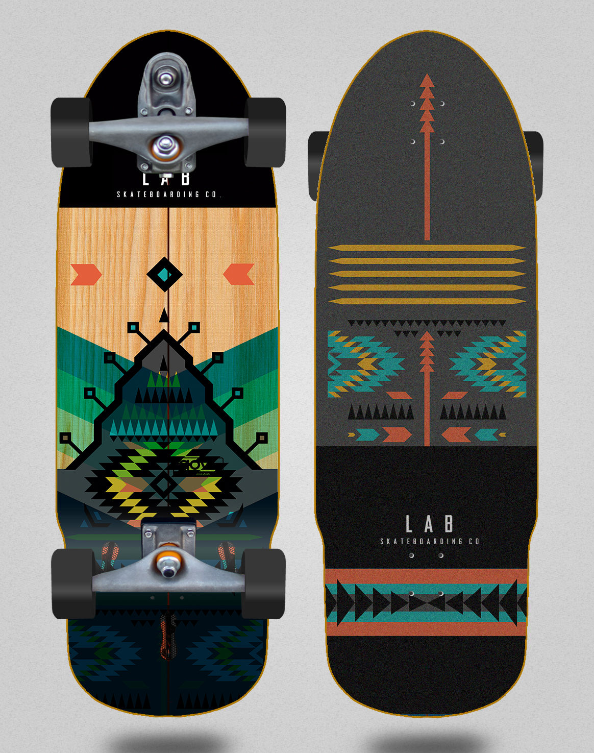 Lab surfskate T12 trucks Aztec 32