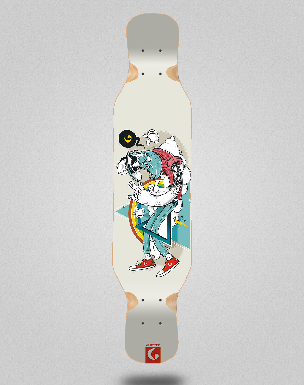 Glutier Abel G.N. longboard deck 46x10